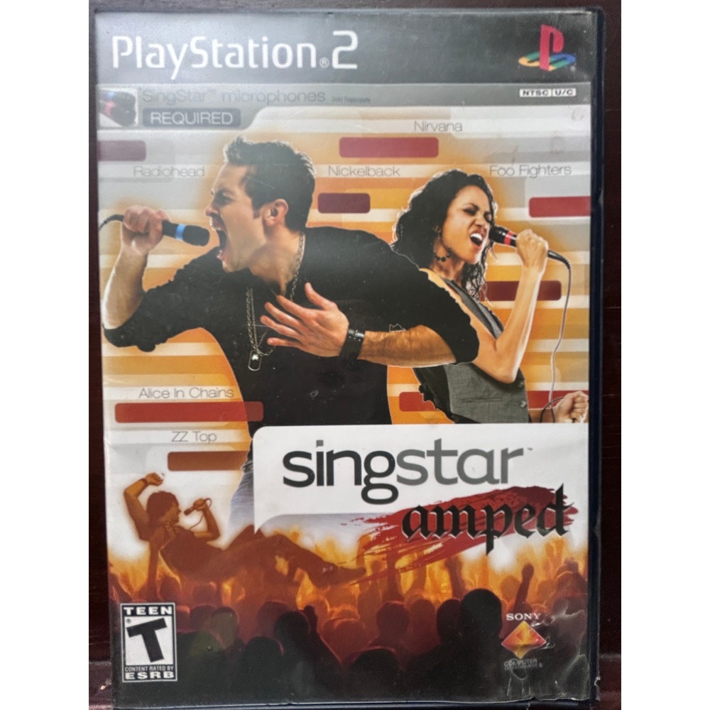 SingStar Amped Sony PlayStation 2 PS2 Game Complete CIB Rock Karaoke Nirvana